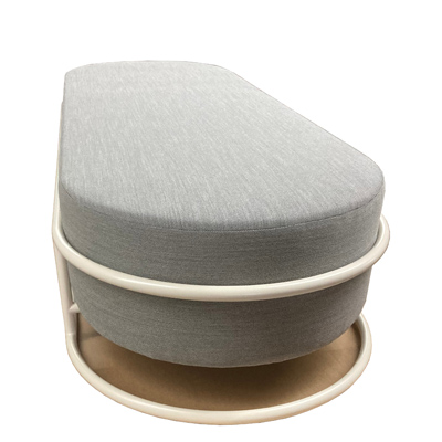 B ank Schwing Stoffbezug Kvadrat Brandschutzklasse B1und Edelstahlrahmen